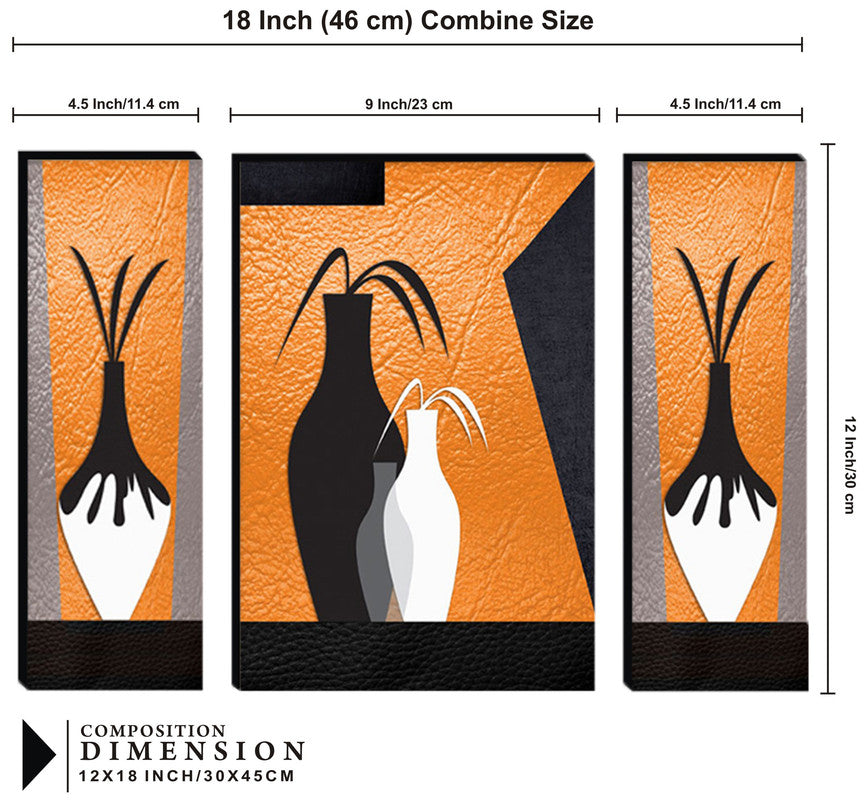 Tehzeeb Creations Set Of 3 Digital Wall Painting | Grocsy