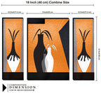 Tehzeeb Creations Set Of 3 Digital Wall Painting | Grocsy