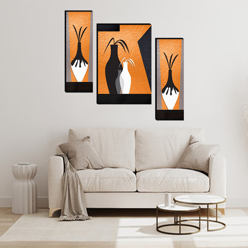 Tehzeeb Creations Set Of 3 Digital Wall Painting | Grocsy
