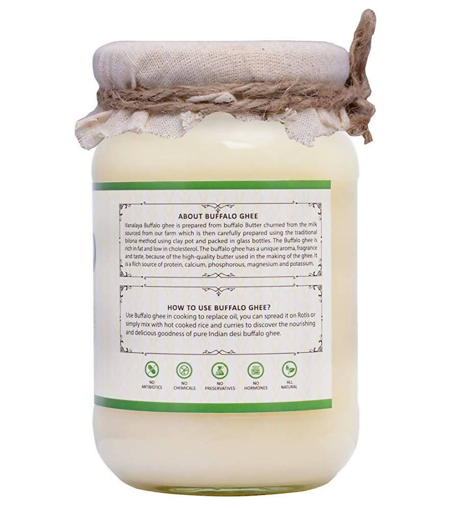 Vanalaya Buffalo Ghee | Vedic Bilona Method | Churned From Curd | Pure & Natural | Buffalo Ghee | Grocsy