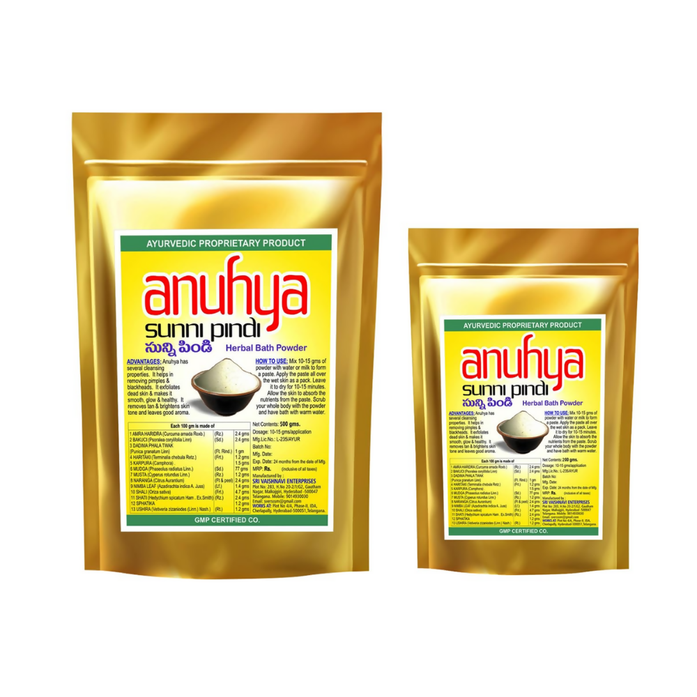 Anuhya Herbal Bath Natural Sunnipindi Powder Combo | Grocsy