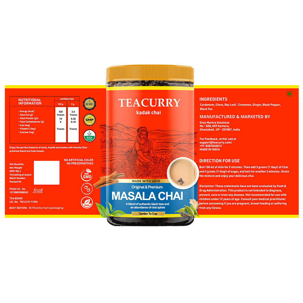 Teacurry Masala Chai Powder | Grocsy