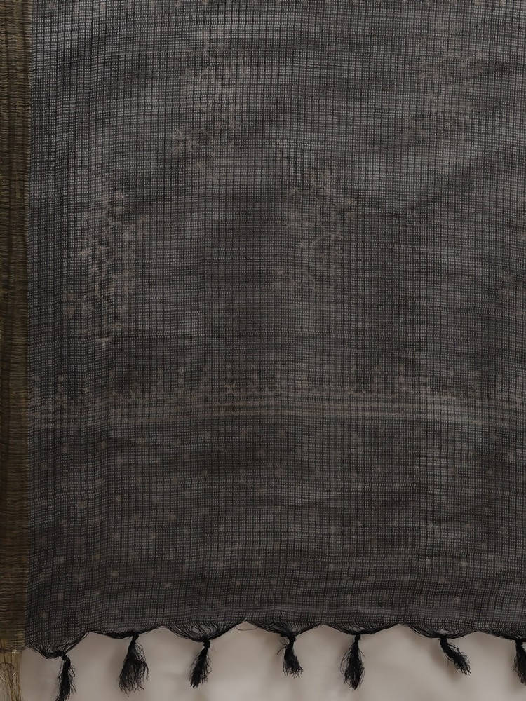 Yufta Women Black Printed Kurta with Sharara & With Dupatta | Grocsy