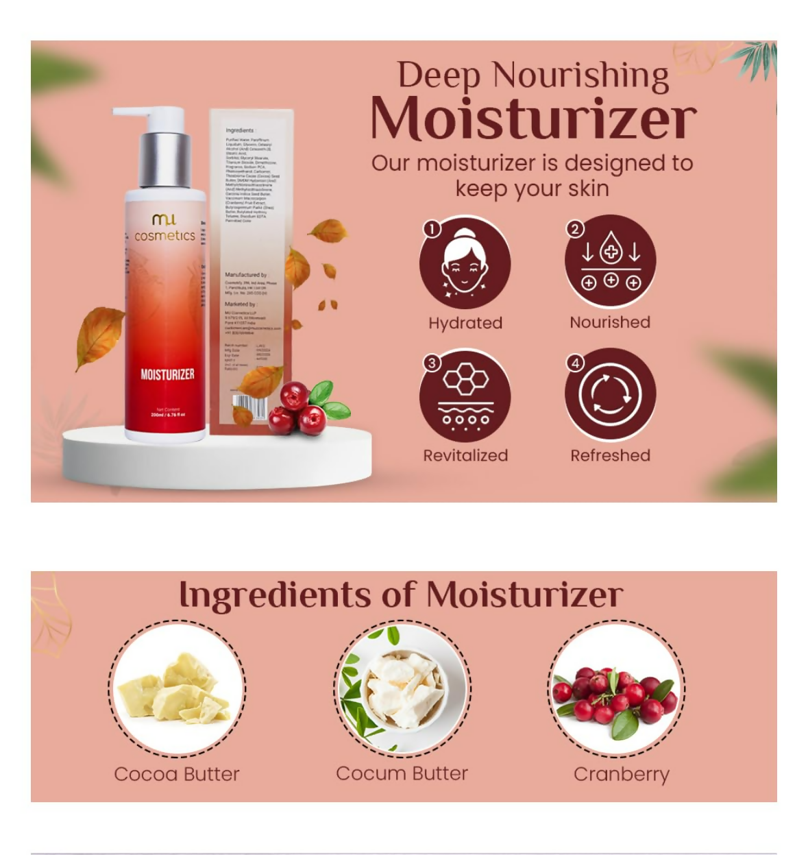 MU Cosmetics Deep Nourishing Moisturizer Body Moisturizer | Grocsy
