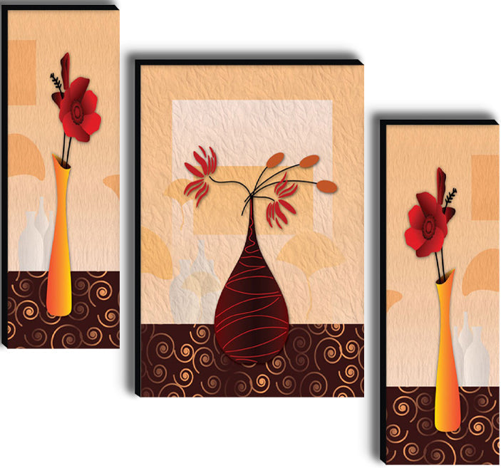 Tehzeeb Creations Set Of 3 Digital Wall Painting | Grocsy