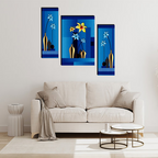 Tehzeeb Creations Set Of 3 Digital Wall Painting | Grocsy