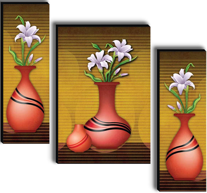 Tehzeeb Creations Set Of 3 Digital Wall Painting | Grocsy
