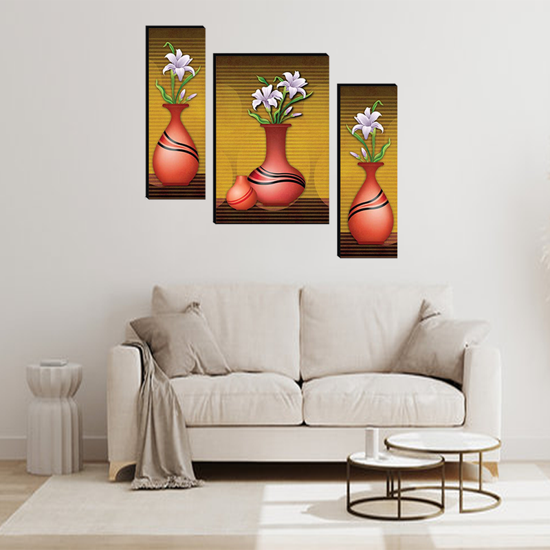 Tehzeeb Creations Set Of 3 Digital Wall Painting | Grocsy