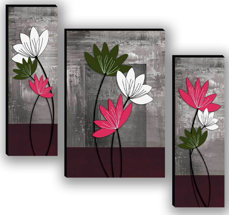 Tehzeeb Creations Set Of 3 Digital Wall Painting | Grocsy