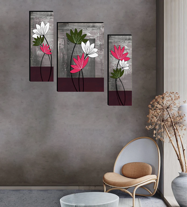 Tehzeeb Creations Set Of 3 Digital Wall Painting | Grocsy
