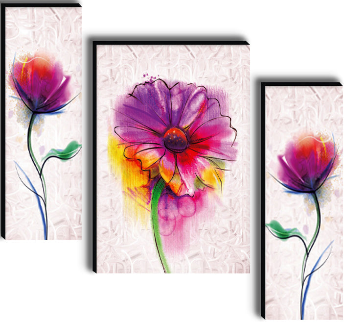 Tehzeeb Creations Set Of 3 Digital Wall Painting | Grocsy