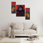 Tehzeeb Creations Set Of 3 Digital Wall Painting | Grocsy