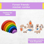 Matoyi Balancing Animals & Rainbow Stacker Combo | Grocsy