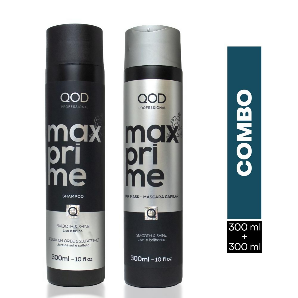 QOD Professional Max Prime After Treatment Shampoo & Hair Mask Combo | Grocsy