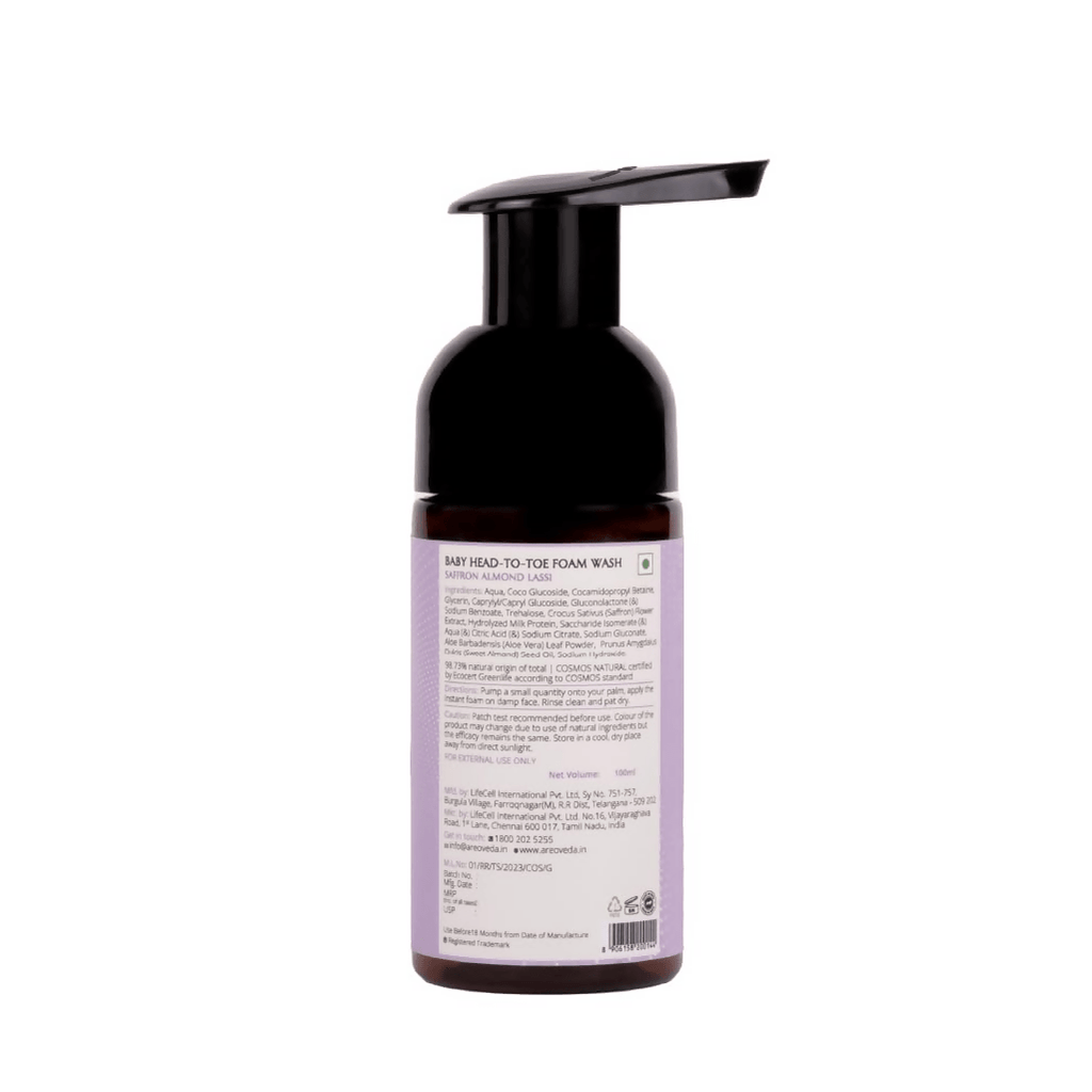 AreoVeda Baby Head-To-Toe Foam Wash | Grocsy