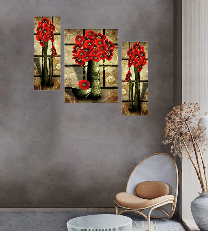 Tehzeeb Creations Set Of 3 Digital Wall Painting | Grocsy