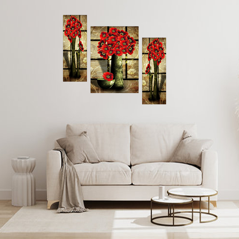 Tehzeeb Creations Set Of 3 Digital Wall Painting | Grocsy