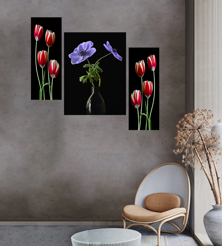 Tehzeeb Creations Set Of 3 Digital Wall Painting | Grocsy