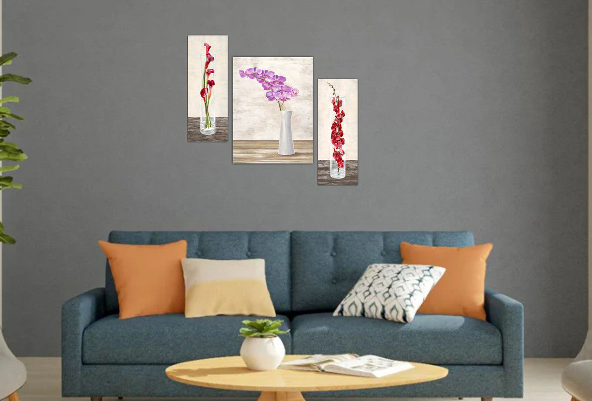 Tehzeeb Creations Set Of 3 Digital Wall Painting | Grocsy