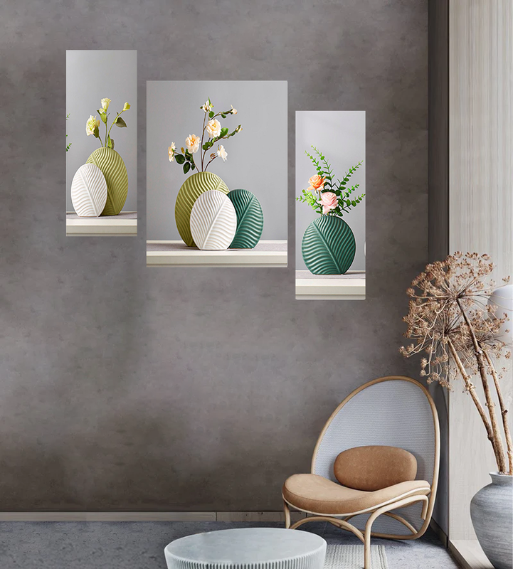 Tehzeeb Creations Set Of 3 Digital Wall Painting | Grocsy