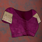 Lorenvalley Fashion Wine Soft Silk Woven Design Gold Zari Weaving Saree | Grocsy