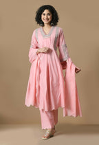 Joban Fashion Pink Cotton Kurta Set | Grocsy