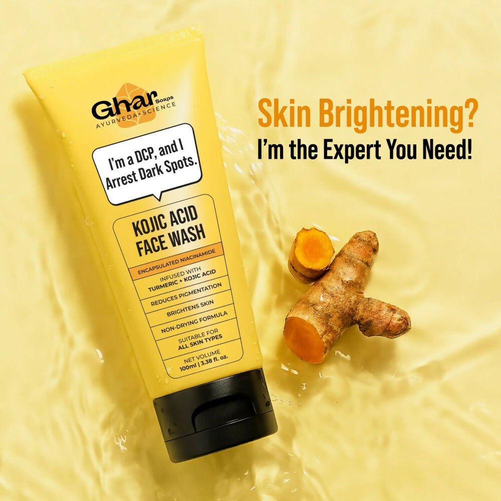 Ghar Soaps Kojic Acid & Turmeric Face Wash | Grocsy
