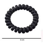 Bronson Professional Spiral Hair Ties Rubber Band - Dark Brown | Grocsy