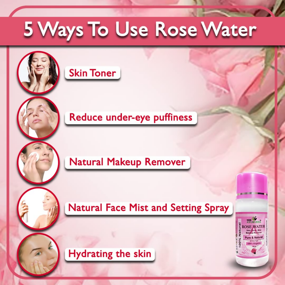VedicAyurveda Rose water | Grocsy