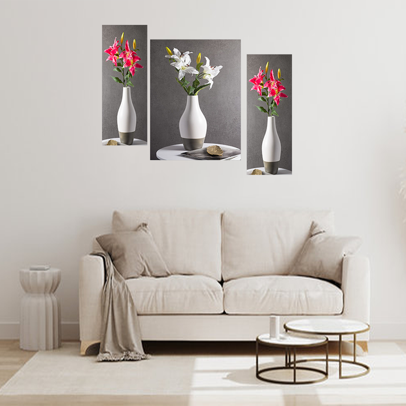 Tehzeeb Creations Set Of 3 Digital Wall Painting | Grocsy