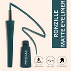 Ronzille Smudgeproof And Waterproof Liquid Matte Eyeliner - Green | Grocsy
