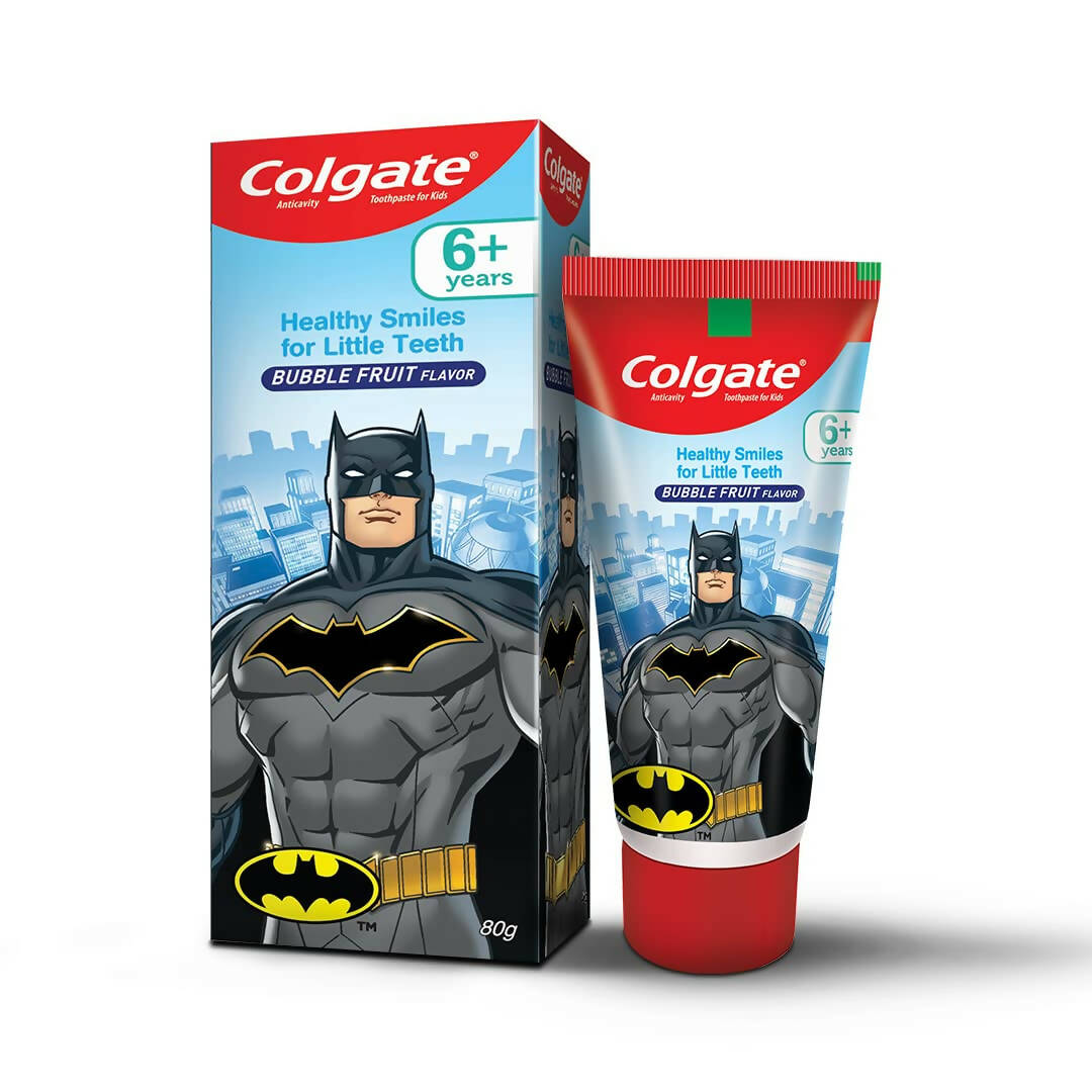 Colgate Batman Anticavity Toothpaste For Kids - Bubble Fruit Flavor | Grocsy