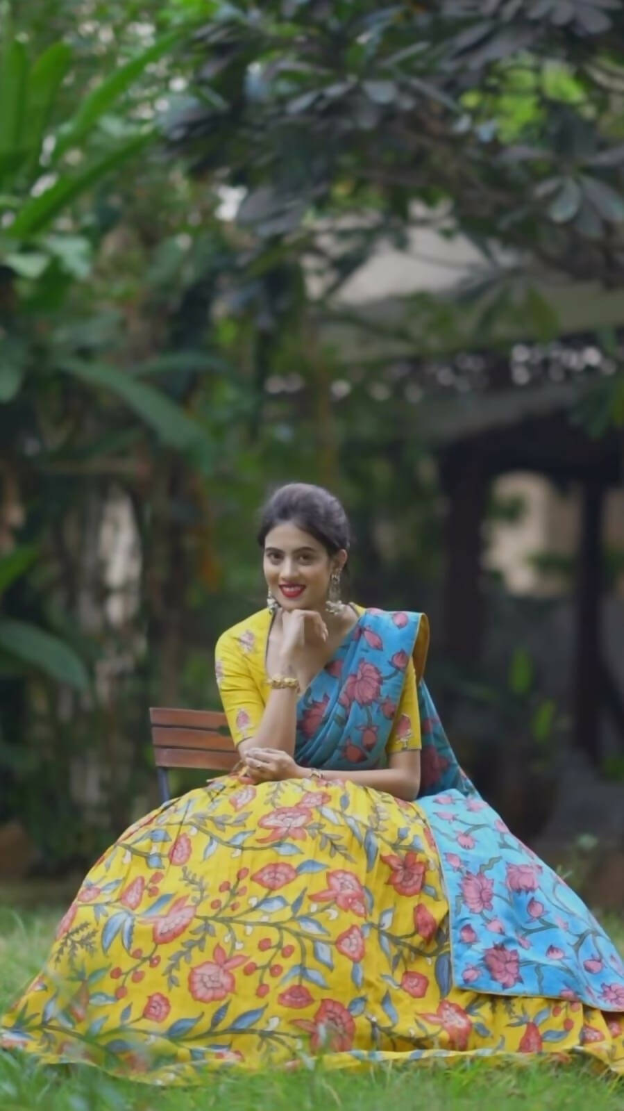 DEIANA'S Beautiful Pure Digital Print Weaving Lehengha Choli - Sky Blue | Grocsy