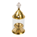 Spillbox Gold-Toned Brass Glass Udupi Diya Pooja Essential | Grocsy