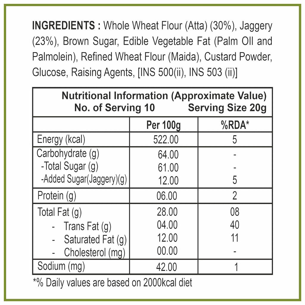 Dhampur Green Gur Atta Biscuit | Grocsy