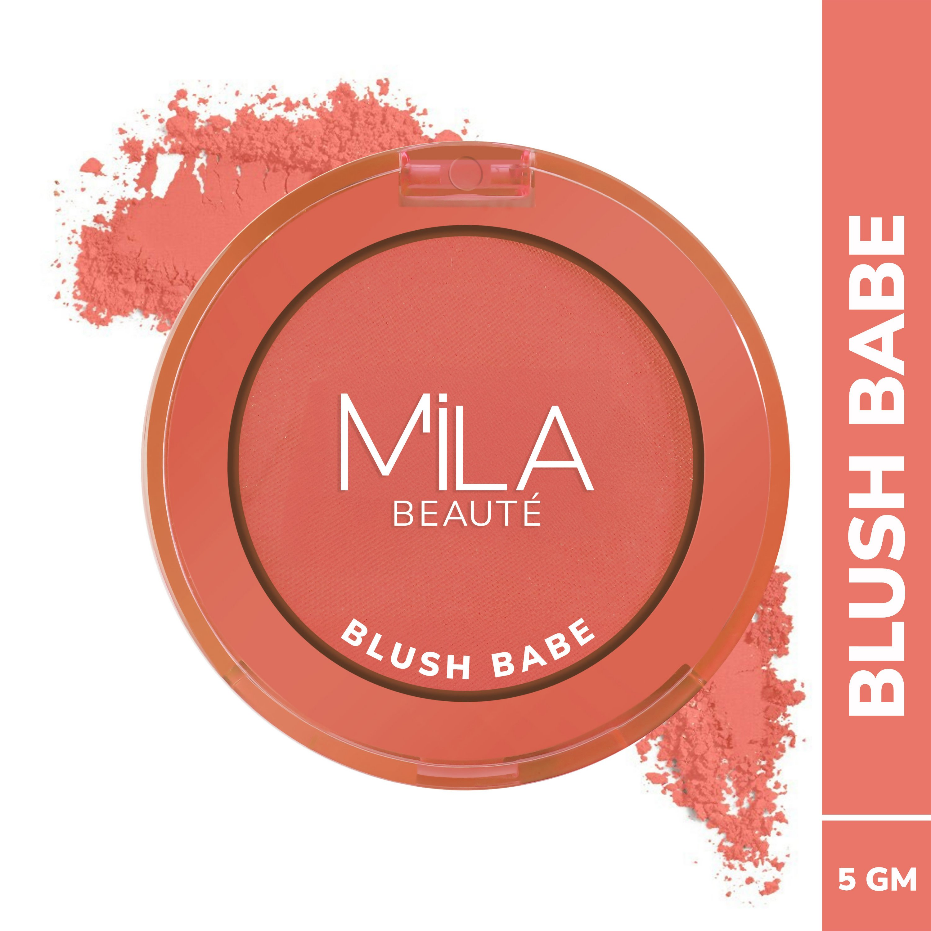 Mila Beaute Babe Blush Powder Blush - Peach Soda | Grocsy