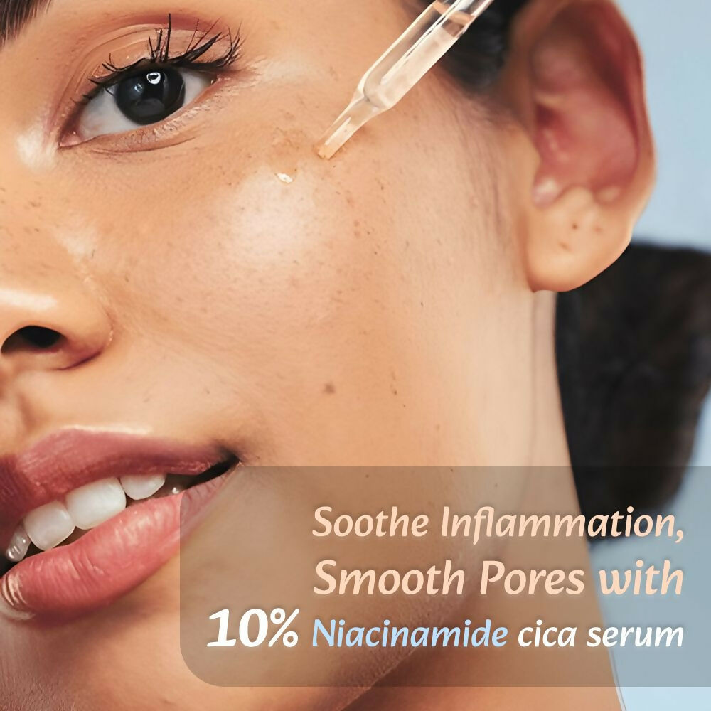 Wild Oak 10% Niacinamide Cica Serum For Face Reduces Sebum Pigmentation, Evens Skin Tone & Minimises Pores | Grocsy