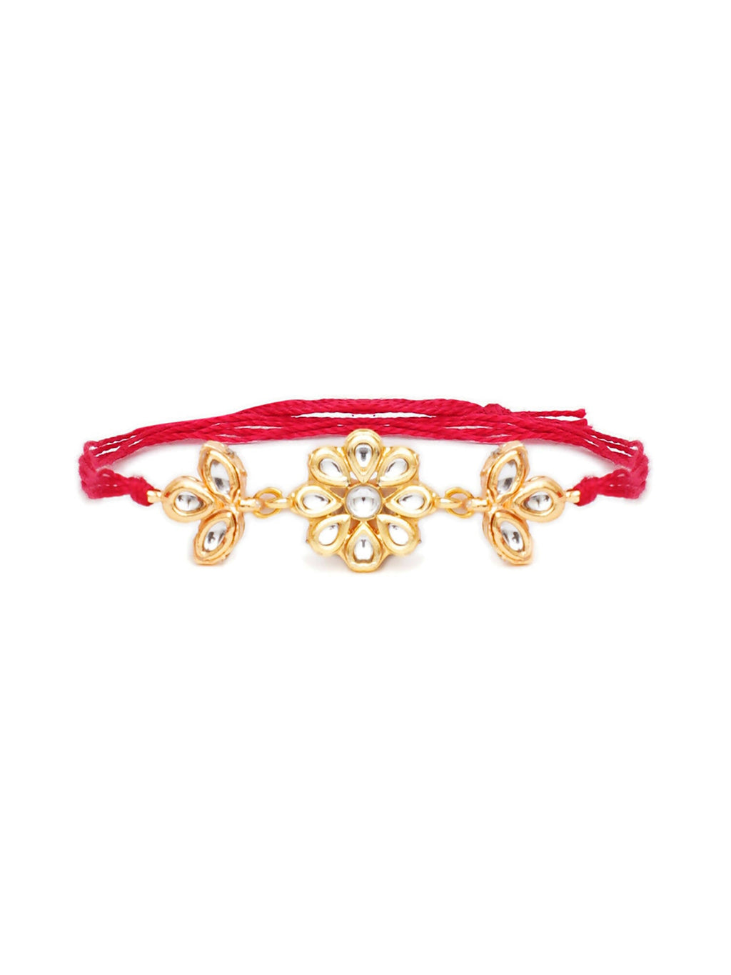 Designer kundan Rakhi - Ruby Raang | Grocsy