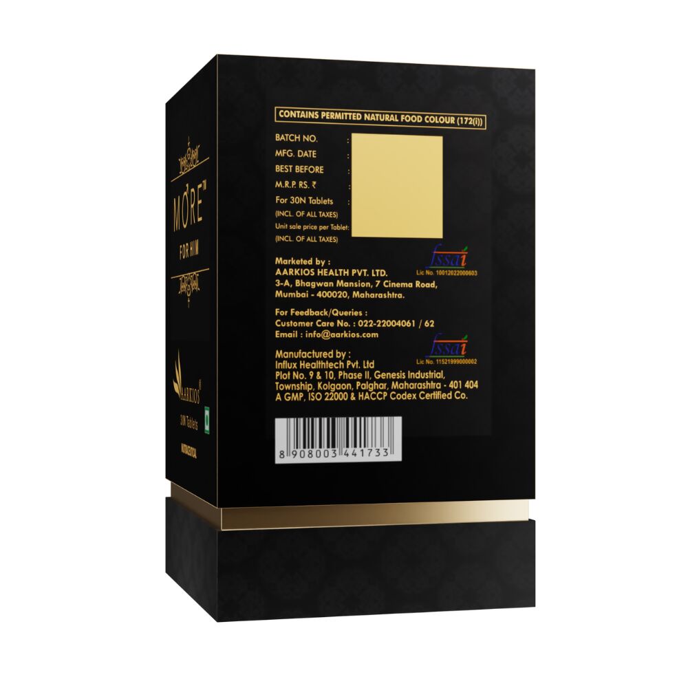 Aarkios More for Him Energy and Libido Booster Tablets for Men | Grocsy