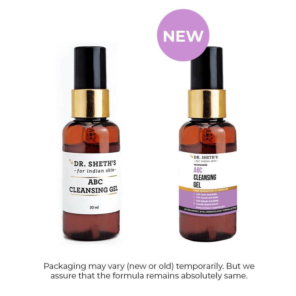 Dr. Sheth's ABC Cleansing Gel With AHA & BHA For Clean Pores & Radiant Skin, For All Skin Types | Grocsy