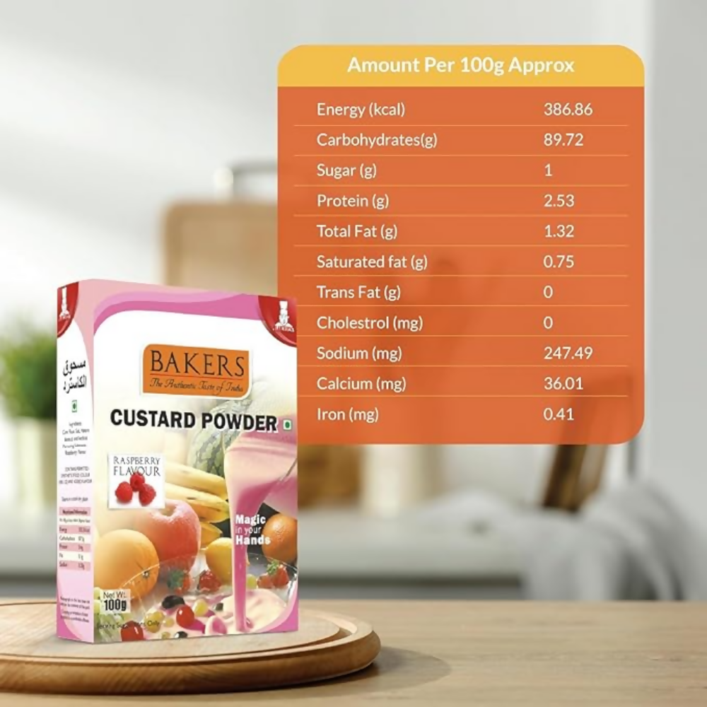 BAKERS Custard Powder - Raspberry | Grocsy