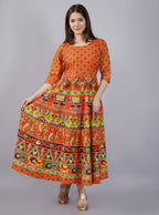 Vamika Multicolor Cotton Printed Party/Casual Wear Kurti (GAM25K) | Grocsy