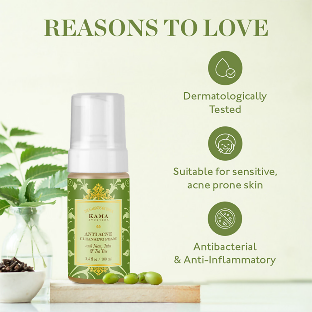 Kama Ayurveda Mini Anti Acne Cleansing Foam | Grocsy
