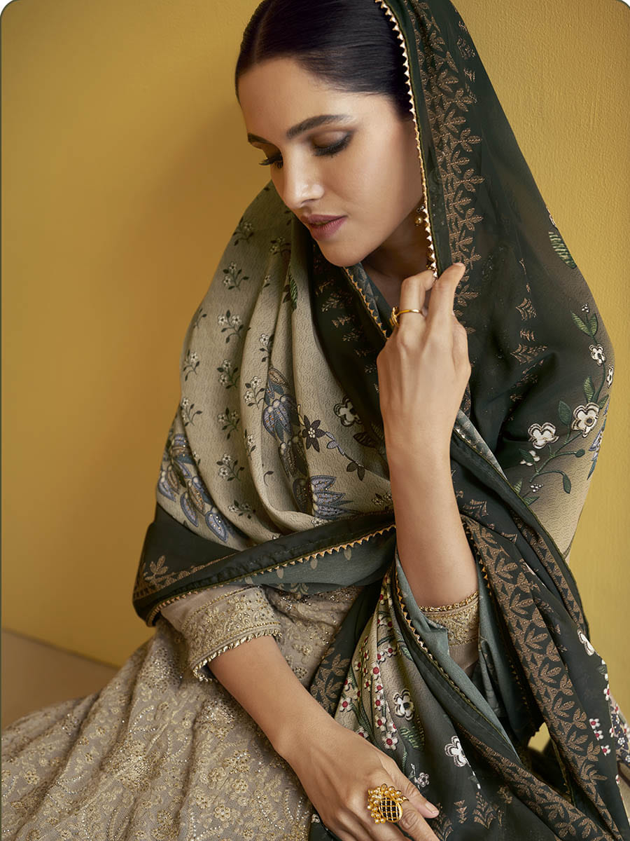 Myra Coco Real Georgette Embroidered Party Wear Suit | Grocsy