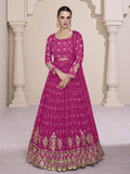 Myra Rani Georgette and Chinon Silk Gown Style Party Wear Suit | Grocsy