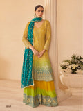 Aarshi Fashions Yellow Pure Georgette Full Stitched Suit | Grocsy