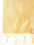 Janasya Yellow Chanderi Silk Floral Woven Design Saree | Grocsy