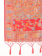 Janasya Pink Chanderi Silk Pashmina Woven Design Saree | Grocsy