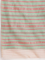 Janasya Beige Silk Blend Ikkat Jacquard Saree | Grocsy