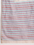 Janasya Beige Silk Blend Ikkat Jacquard Saree | Grocsy